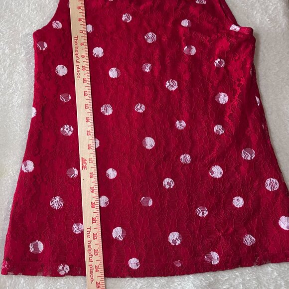 Susan Graver Red Lace Cardigan Jacket and Tank Set Size Small - 3 Piece Set - Picture 6 of 10